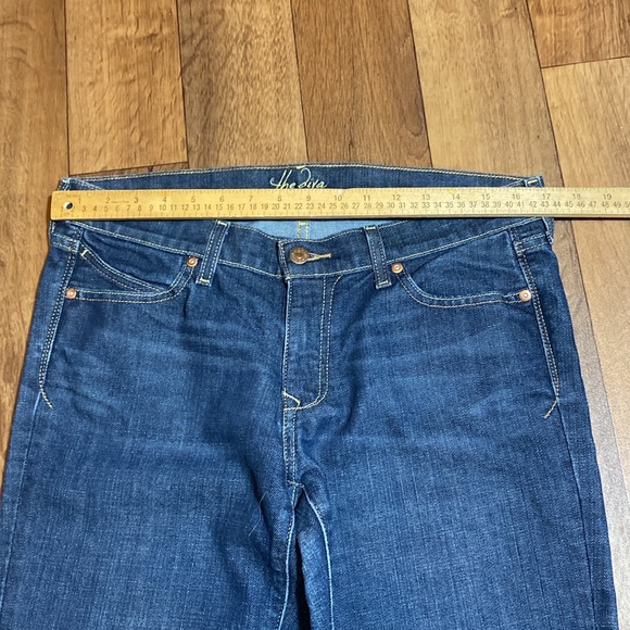 Old Navy the diva jeans 10 long dark wash low waisted - Picture 4 of 10